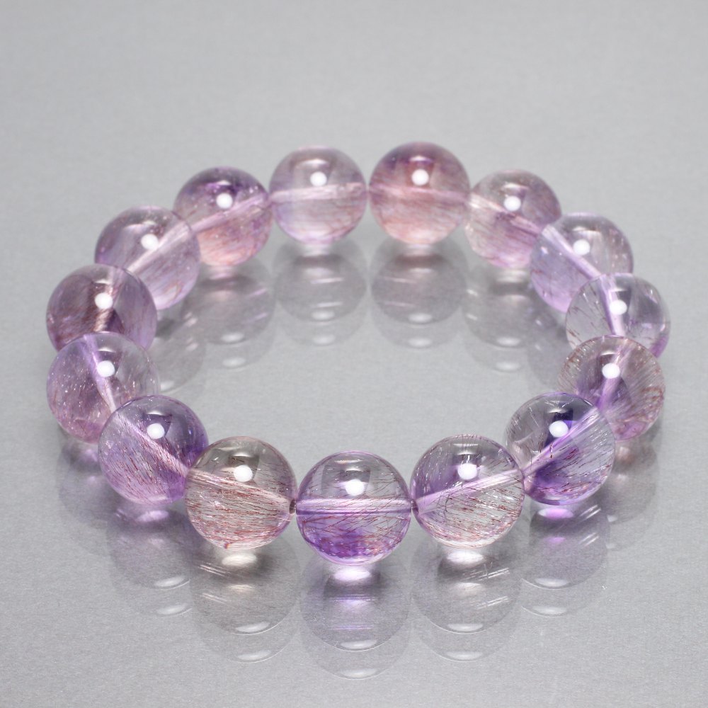 トップクォリティ]アメジストスーパーセブンブレスレット/ライトカラー