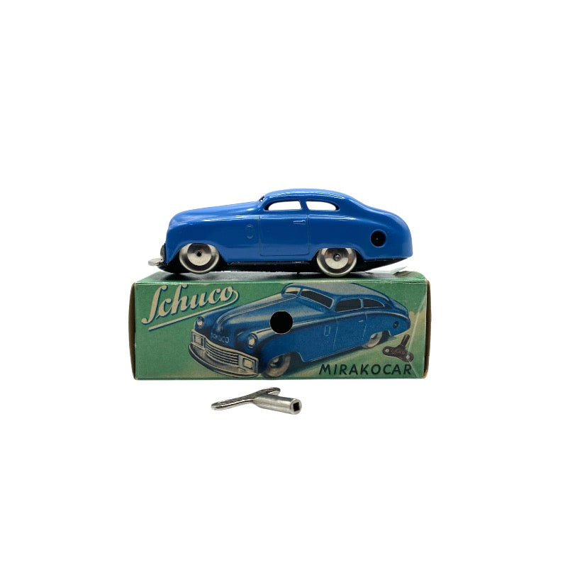 Schuco , blue, Mirakocar 1001 Wind Up Toy Car with original box