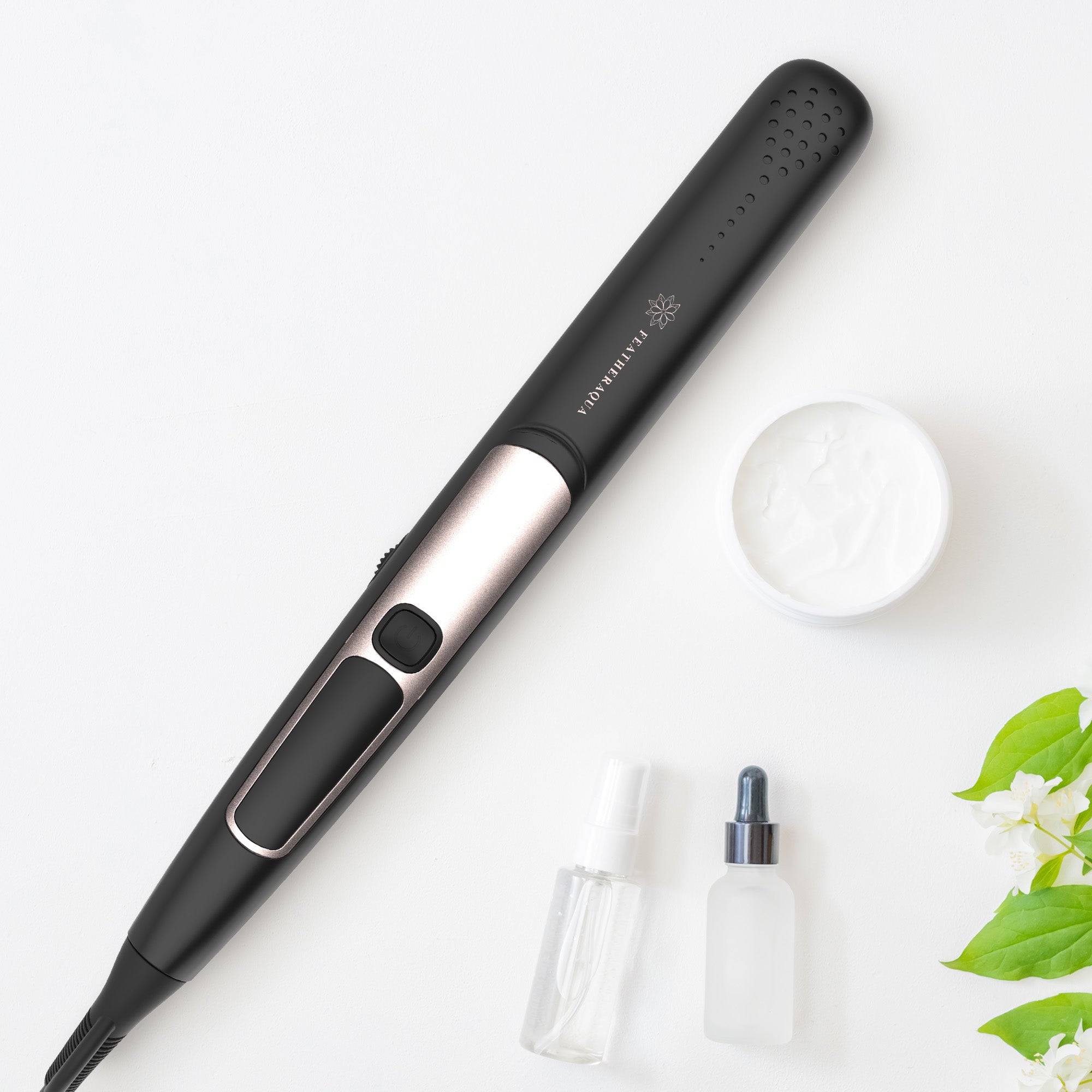 公式】ストレートヘアアイロン マイナスイオン ブラック ホワイト