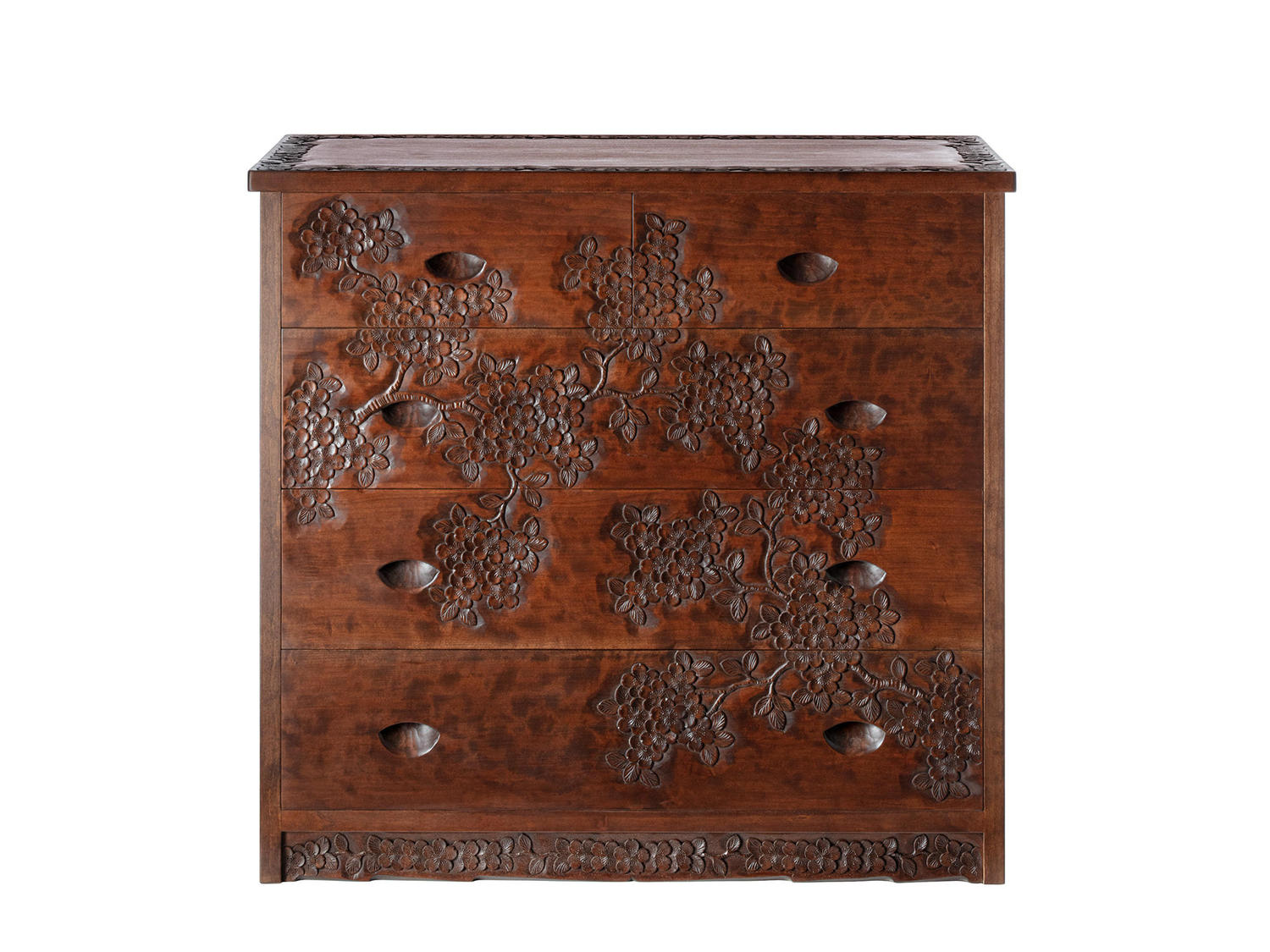 4段チェスト 桜｜チェスト / chest｜家具 | 軽井沢彫 一彫堂