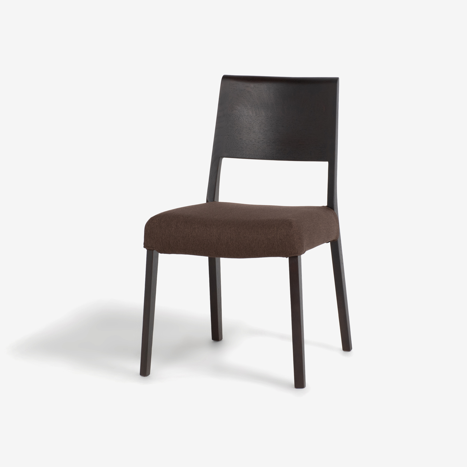 ダイニングチェア「シネマ Bタイプ」レッドオーク材ダークブラウン色