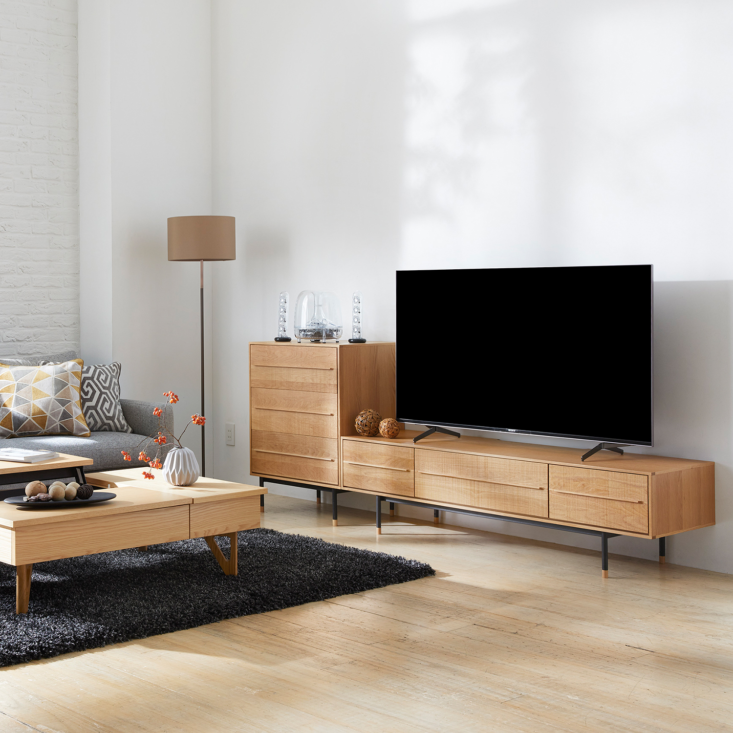 起立木工 テレビボード「ドリフトオーク」オーク材 | 【公式】大塚家具