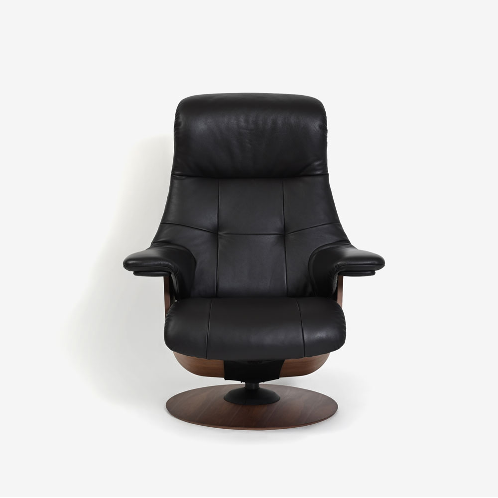 カリモク家具 リクライニングチェア「R307」半革#X353ビターブラウン色