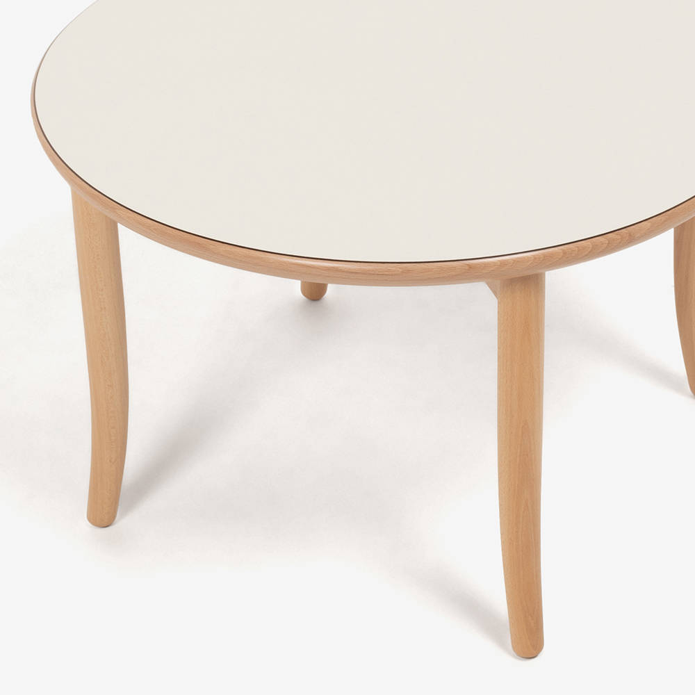 秋田木工 キッズテーブル 「T-101」ブナ材ナチュラル色 天板メラミン