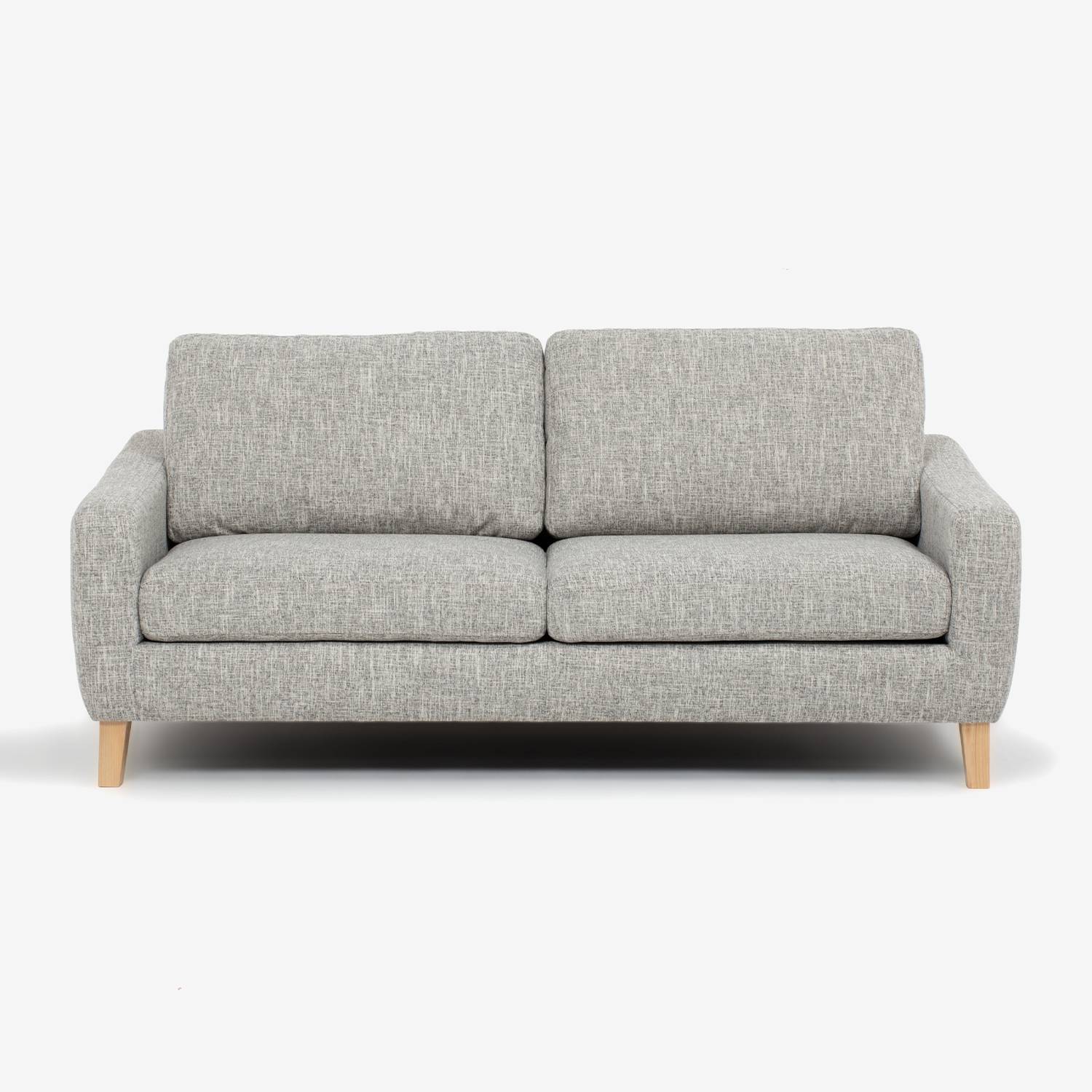 ソファ 3人掛け「アクア SD-341C」幅196cm 布#FG220-11D ブルー色 脚部