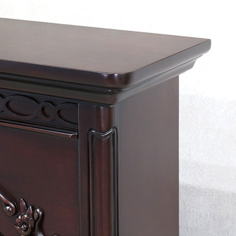 シェルフ マントルピース型「フルール DM」幅90cm マホガニー材ダーク