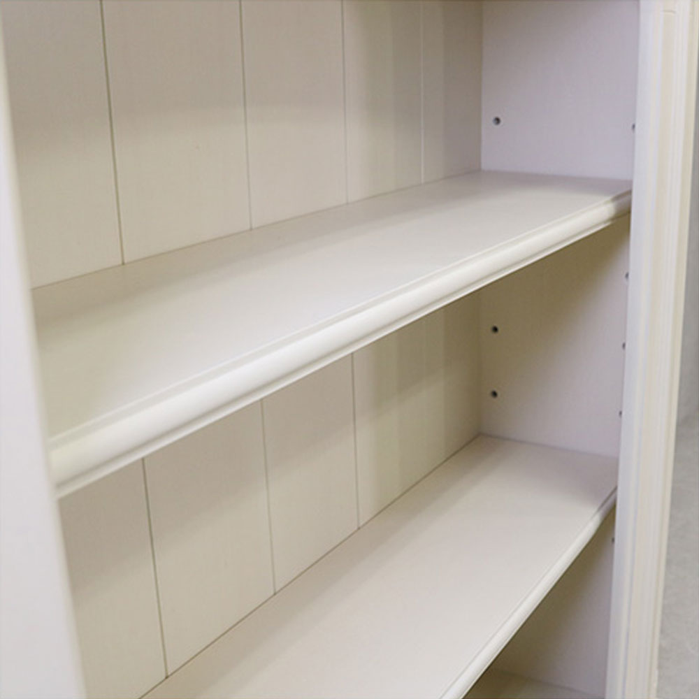 シェルフ マントルピース型「フルール WH」幅90cm リンデン材ホワイト