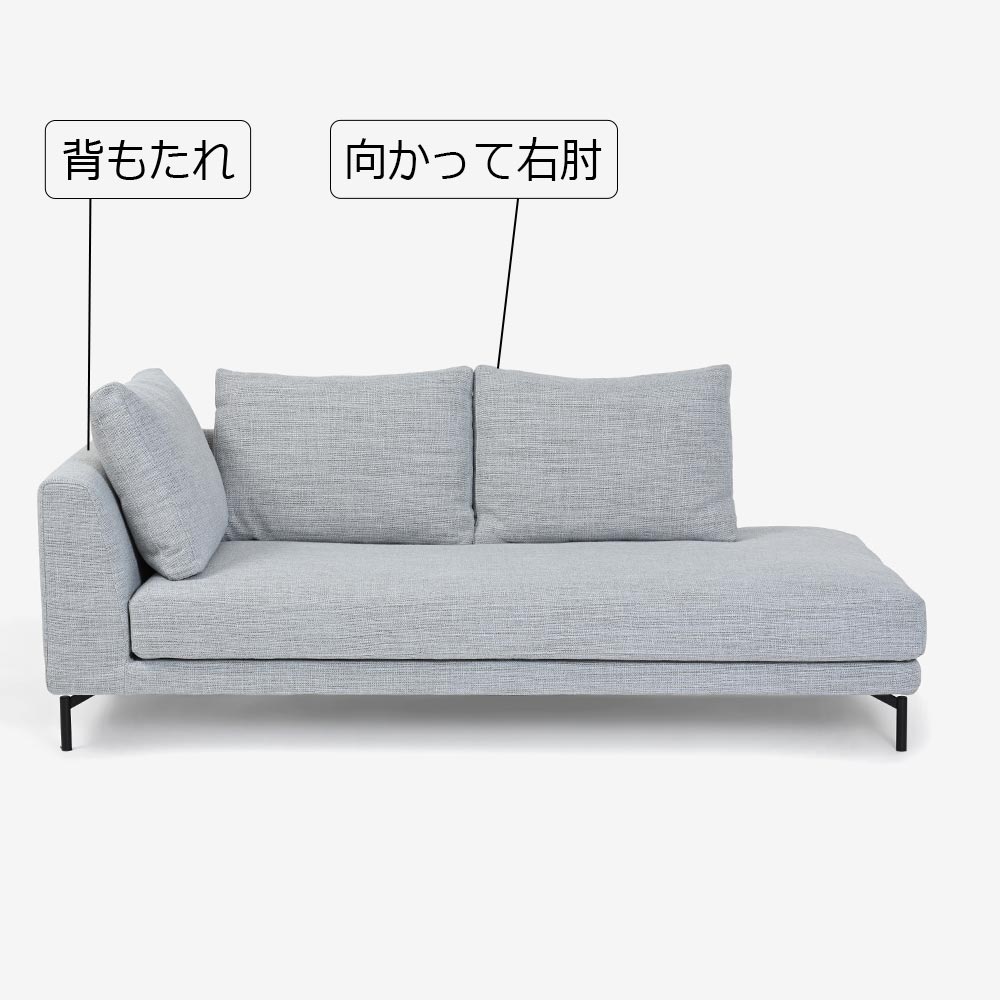 Abitamoda（アビタモーダ）片肘コーナーカウチ大（向かって右