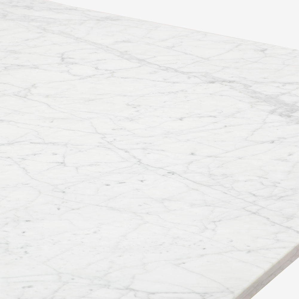 ダイニングテーブル「IM8250」幅165cm 天然石 ホワイトカラーラ