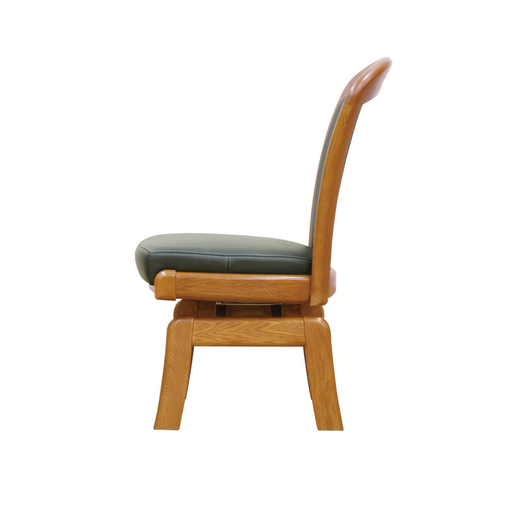 浜本工芸 ダイニングチェア回転式「DC-1800R」オーク材ダーク色 皮革No