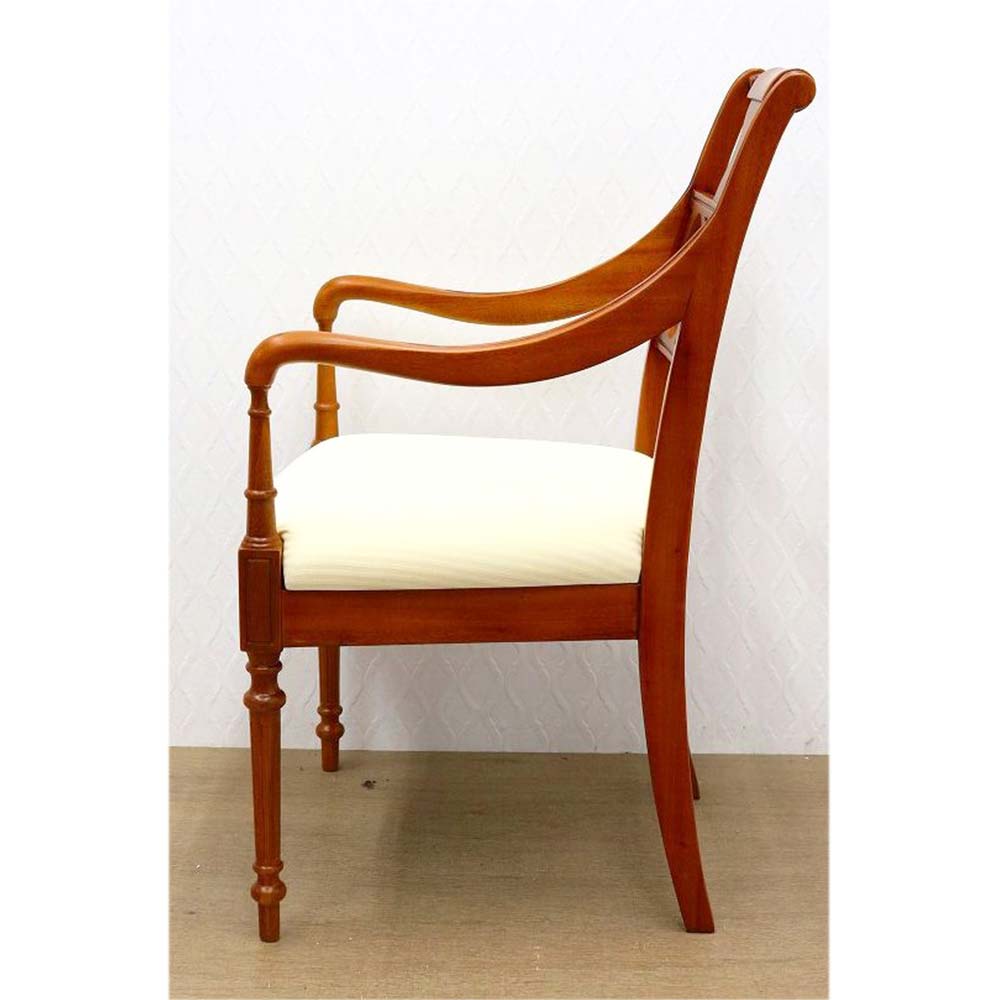 ダイニングチェア（アーム付き）「ブライトン-E」マホガニー材