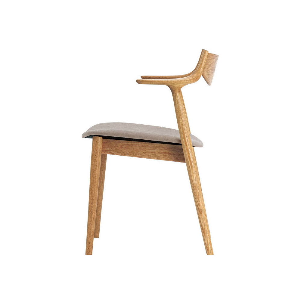 浜本工芸 ダイニングチェア（肘付き）「DA-7004」オーク材ナチュラル色