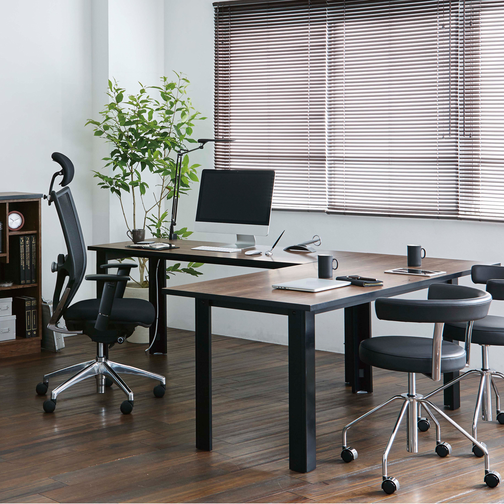 デスク「ホリス DD-H」DBダーク＆ブラック色 全2サイズ | 【公式】大塚