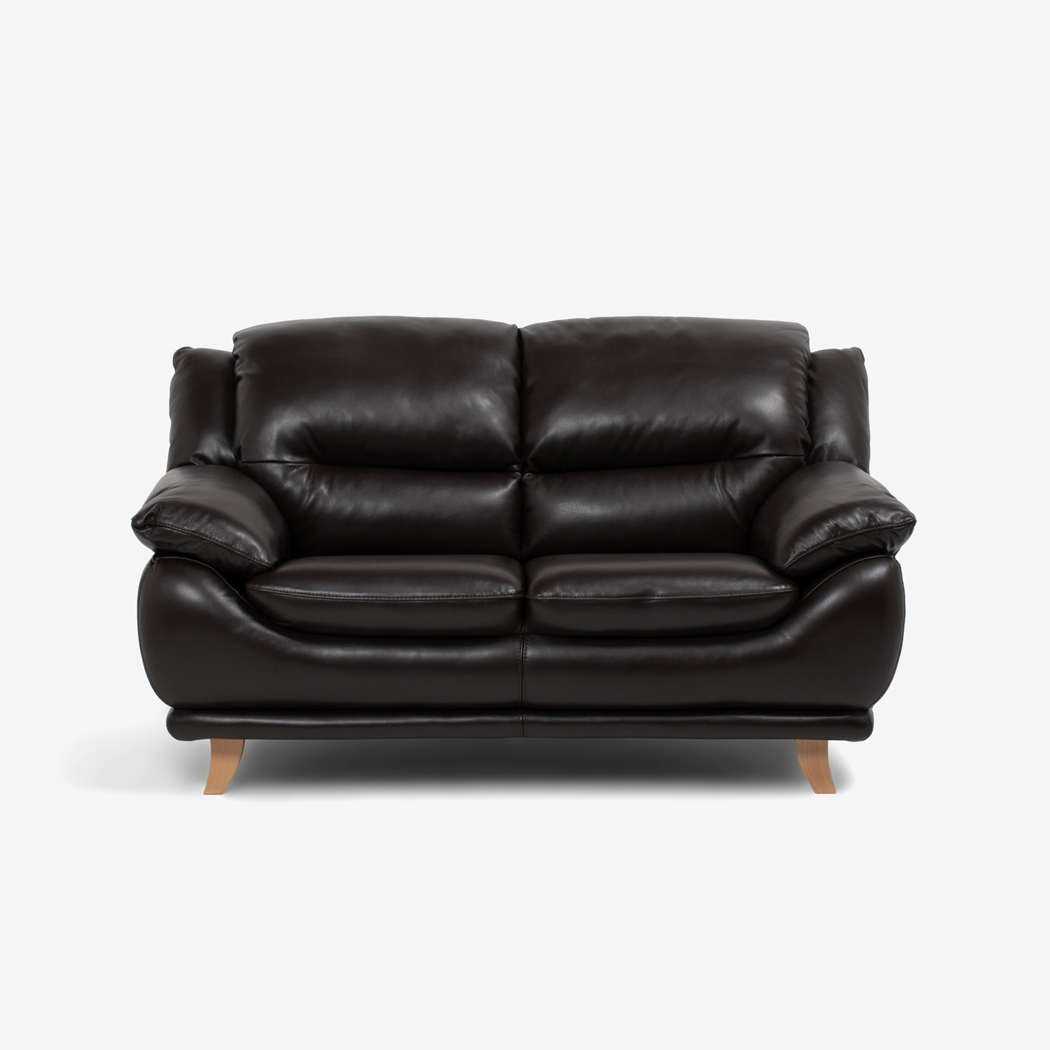 ソファ 3人掛け「オースチンKD」幅207cm 革#J/S-862C ビスク色 脚部全6