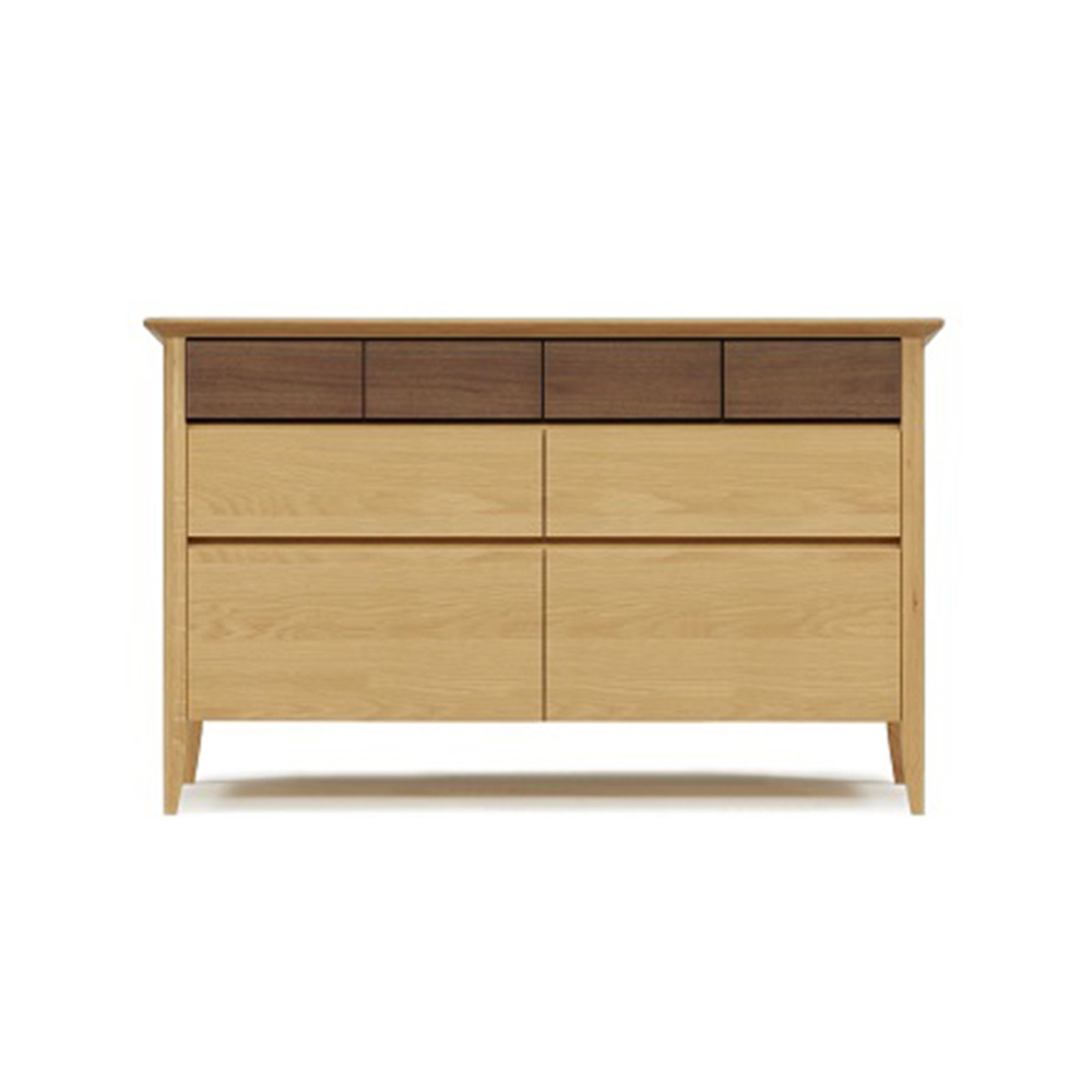 ローチェスト「モカ」幅89.4cm オーク材ホワイトオーク色 | 【公式