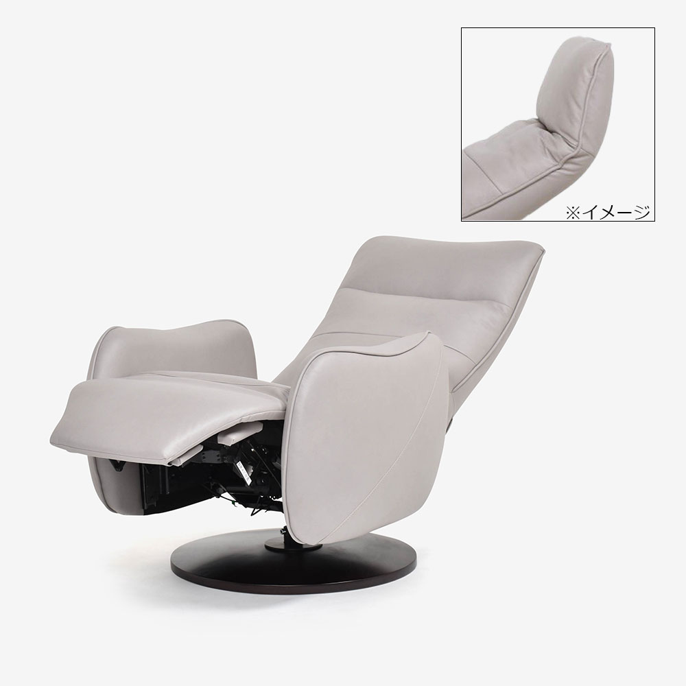 電動リクライニングチェア「ルガーノKD SD-482」布 #KR-03 グレー色