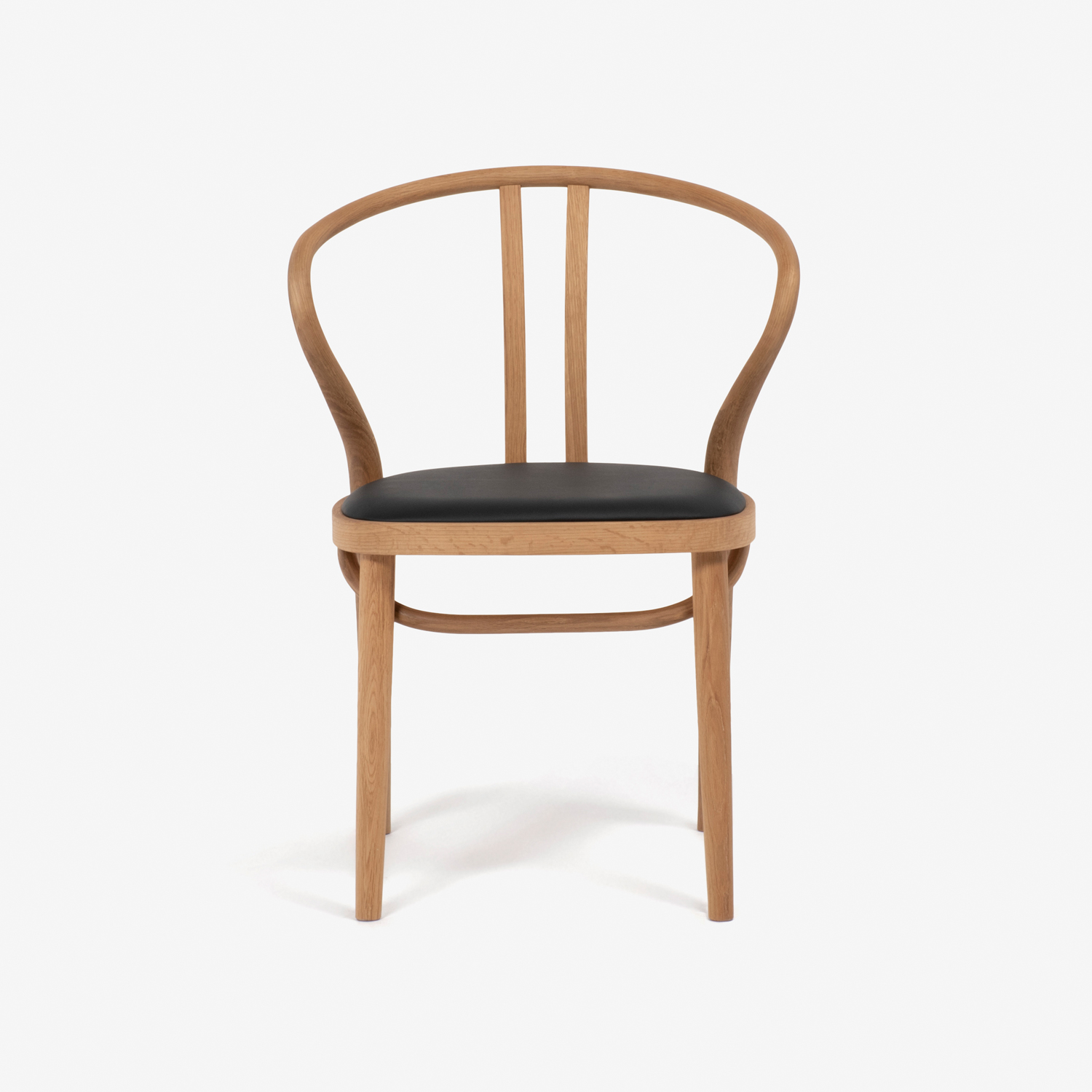 秋田木工 ダイニングチェア「503-OU」ナラ材ホワイトオーク色 PVC