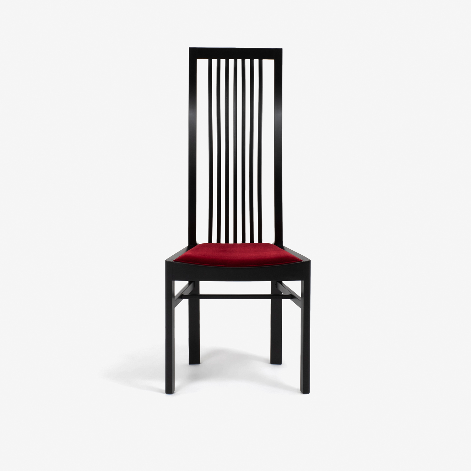 秋田木工 ダイニングチェア「2801」ブナ材ブラック色 張地ベルベット