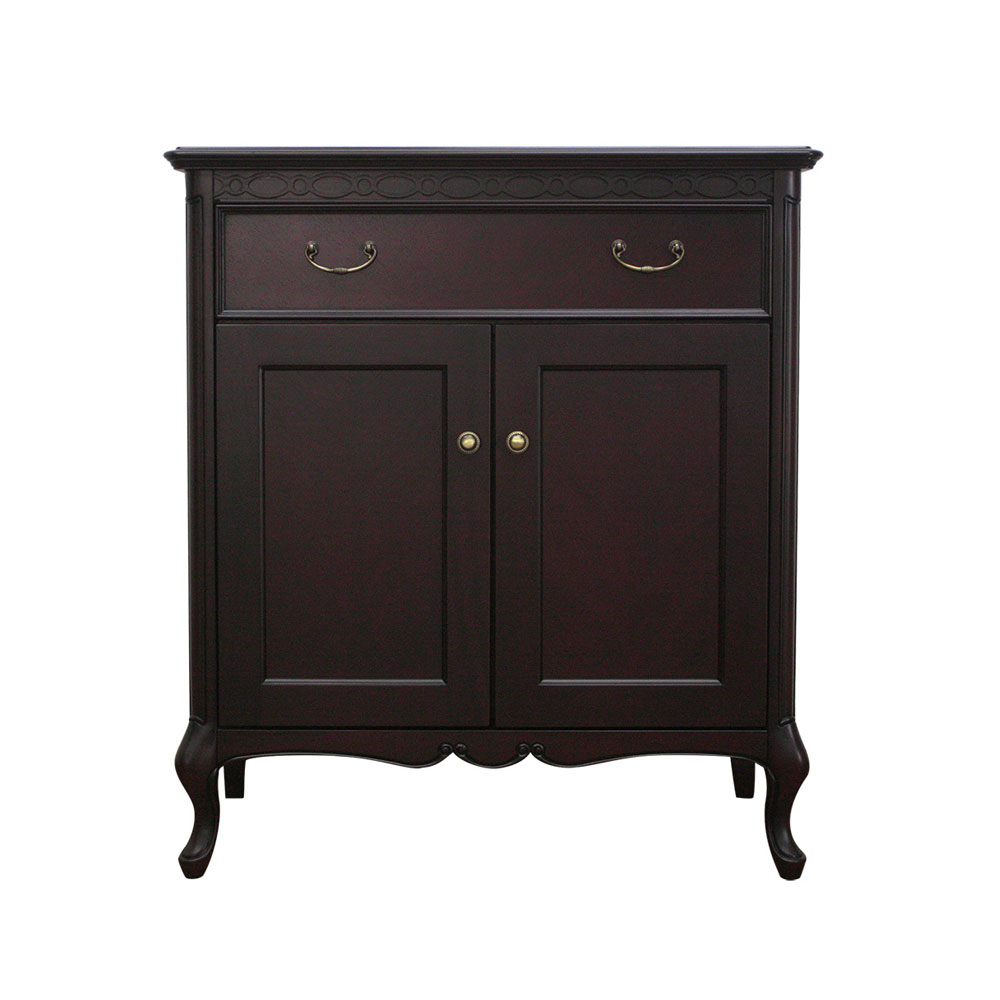 コンソールキャビネット「フルール DM」幅75cm マホガニー材ダーク