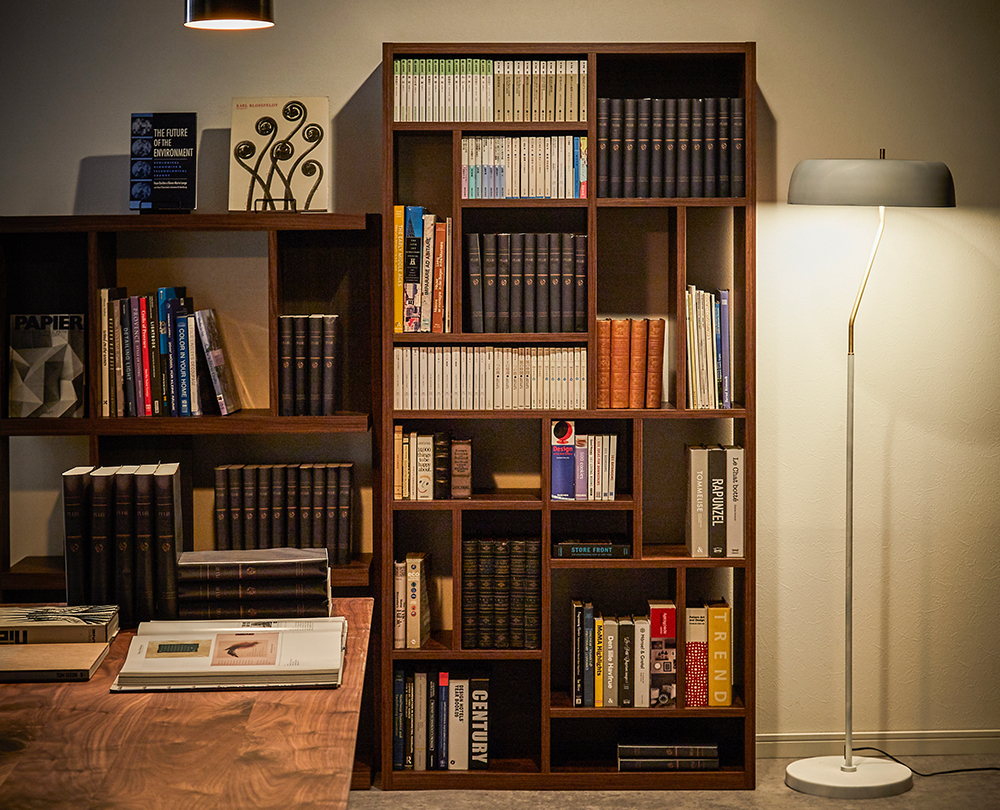 ブックシェルフ「ローナ」幅90cm WN ウォールナット色 | 【公式】大塚