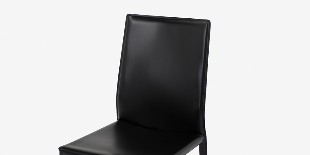 erba（エルバイタリア）ダイニングチェア「マントヴァ」革#02ブラック