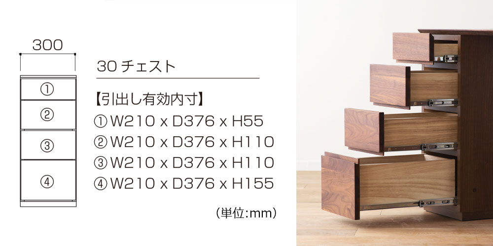 ユニットデスク「アスター」両袖タイプ（30キャビネット 30チェスト