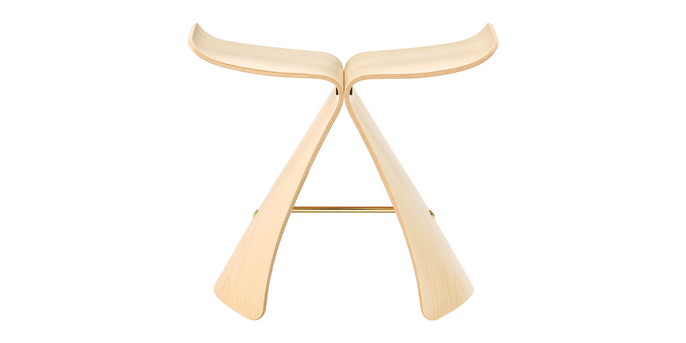 天童木工 スツール「バタフライスツール S0521 MP-NT」メープル材