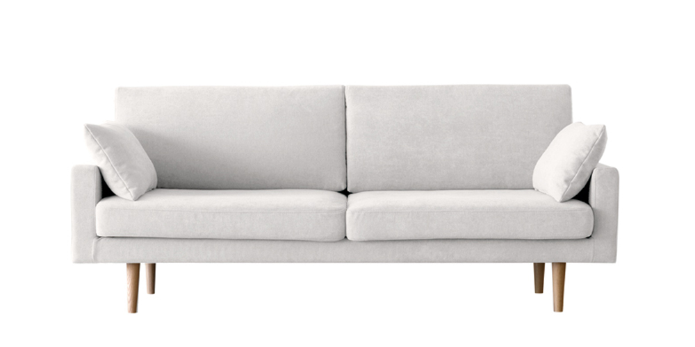 ソファ「レオ」3人掛け 幅195cm #5アイボリー色 脚部全2色 | 【公式