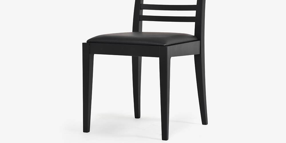 秋田木工 ダイニングチェア「N005」ブナ材 WLBK色/張地 PVC BK