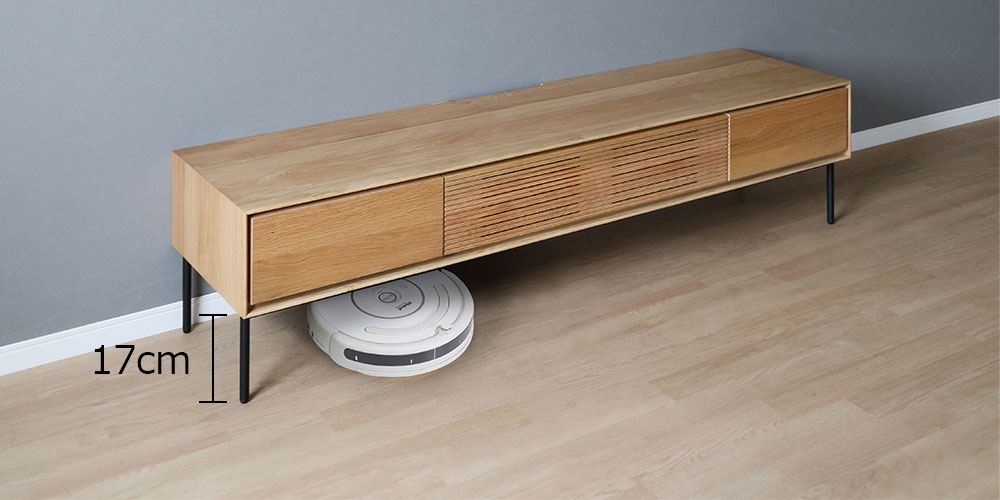 テレビボード「ノース」オーク材LBR色 全2サイズ(幅150/180cm