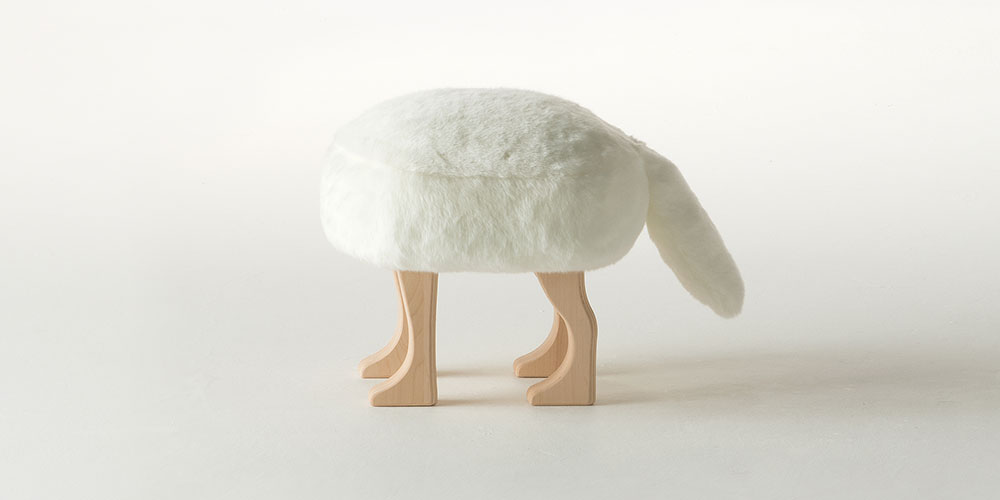 匠工芸 スツール「アニマルスツール」フォックスホワイト Sサイズ