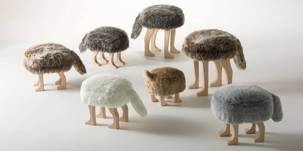 匠工芸 スツール「アニマルスツール」コヨーテブラウン 全2サイズ