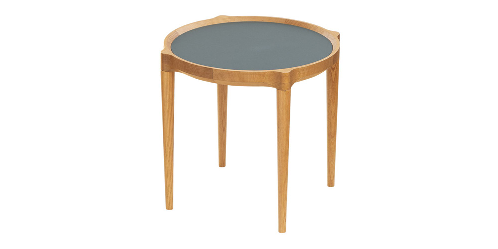 浜本工芸 センターテーブル「T-6004（50マルxH48）」幅50cmマル 天板