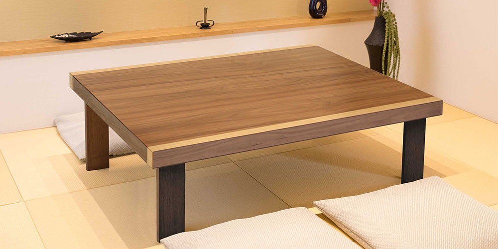 座卓「ベック」幅120cm ウォールナット材/オーク材 | 【公式】大塚家具