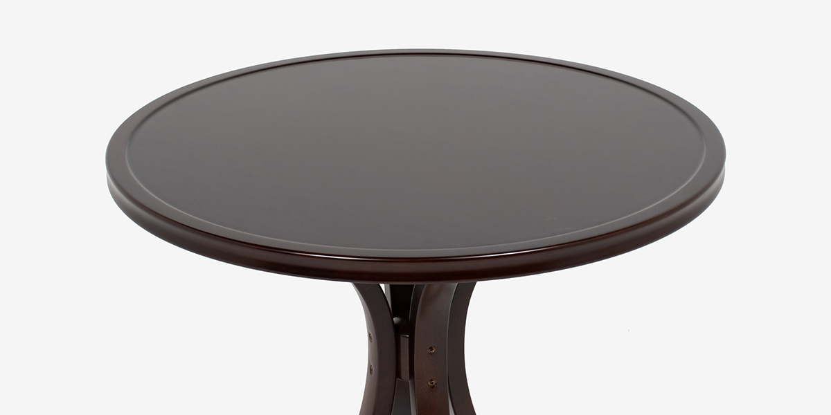 秋田木工 ダイニングテーブル「T-130」ナラ材/ブナ材 ウォールナット色