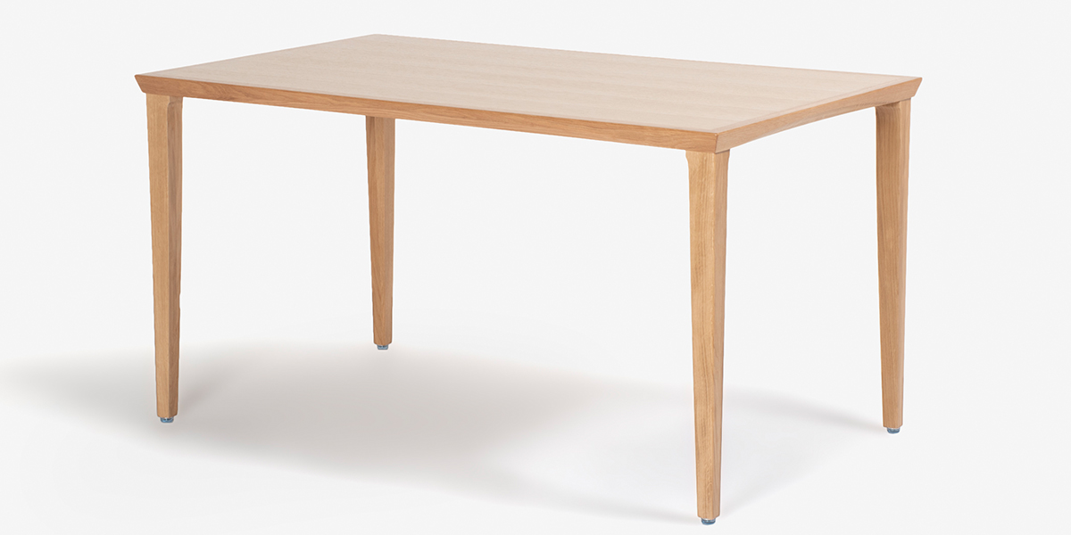 秋田木工 ダイニングテーブル「N-T005」ナラ材 ホワイトオーク色 全3