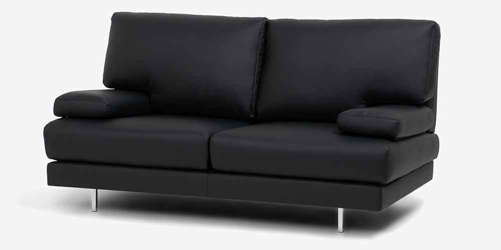 ラブソファ「ベローナ2」ソフトレザーブラック色 #C500S 脚部全2タイプ