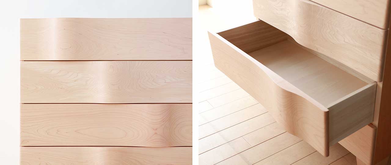 WAVE TALL CHEST Maple｜チェスト・キャビネット｜IDEE SHOP Online