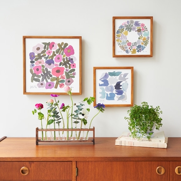 定番品】BIRDS' WORDS グラフィック シャビーリース 30 ナチュラル