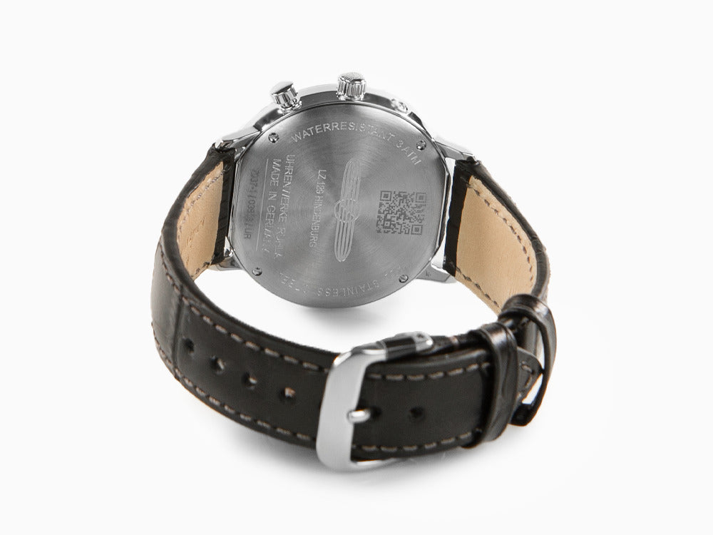 Zeppelin LZ 129 Hindenburg Moonphase Lady Quartz Watch, Silver, 36