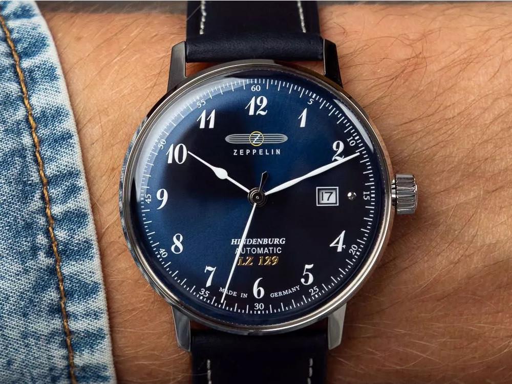 Zeppelin LZ 129 Hindenburg Automatic Watch, Blue, 40 mm, Day, 8056