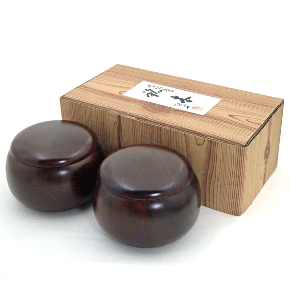 囲碁セット 新桂2寸足付碁盤とガラス碁石竹（約9mm厚）と木目調P碁笥