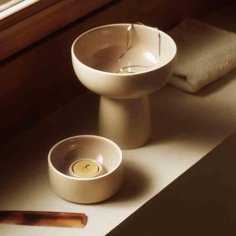 キルヌ キャンドルホルダー 11x5cm ベージュiittala/Arabia|北欧食器の