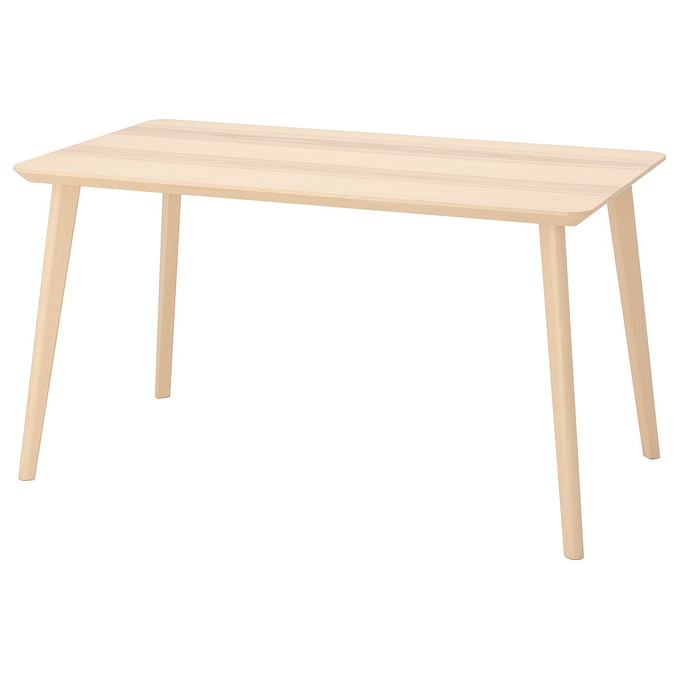 LISABO table, ash veneer, 140x78 cm (551/8x303/4