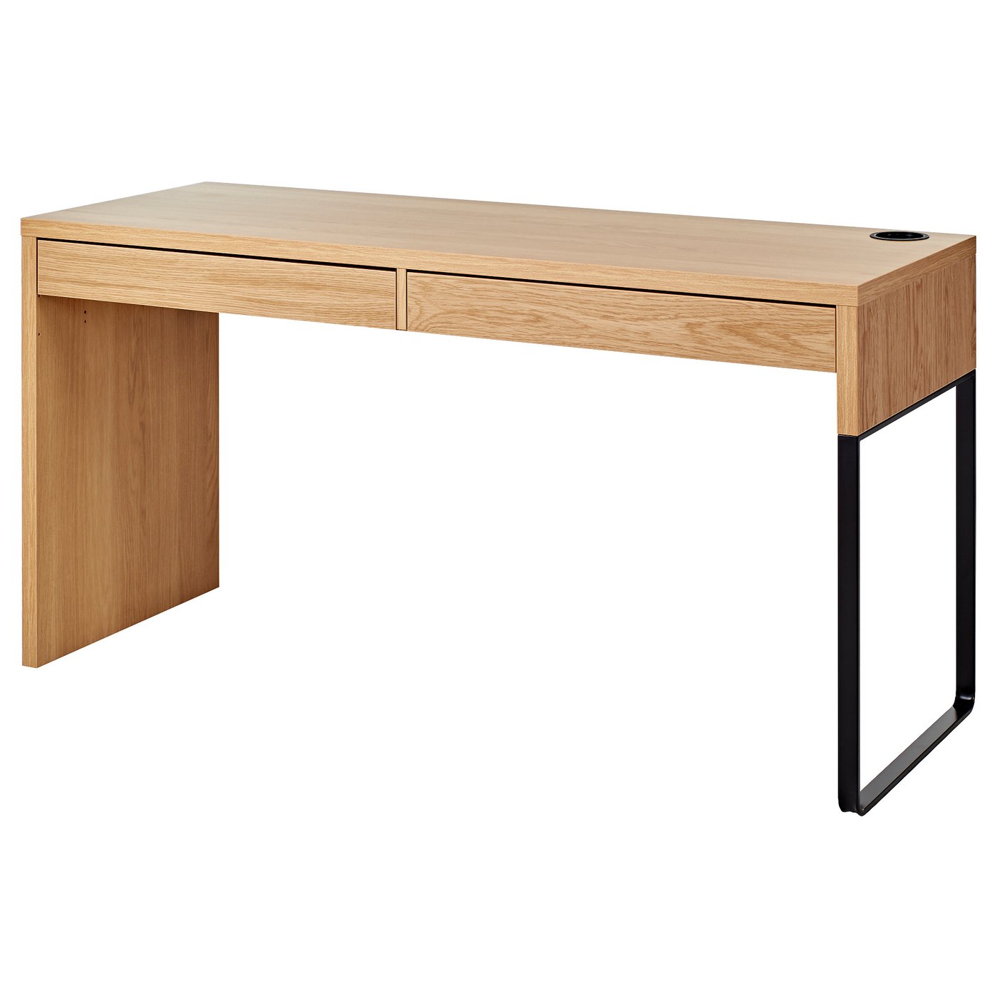 MICKE desk, oak effect, 142x50 cm - IKEA