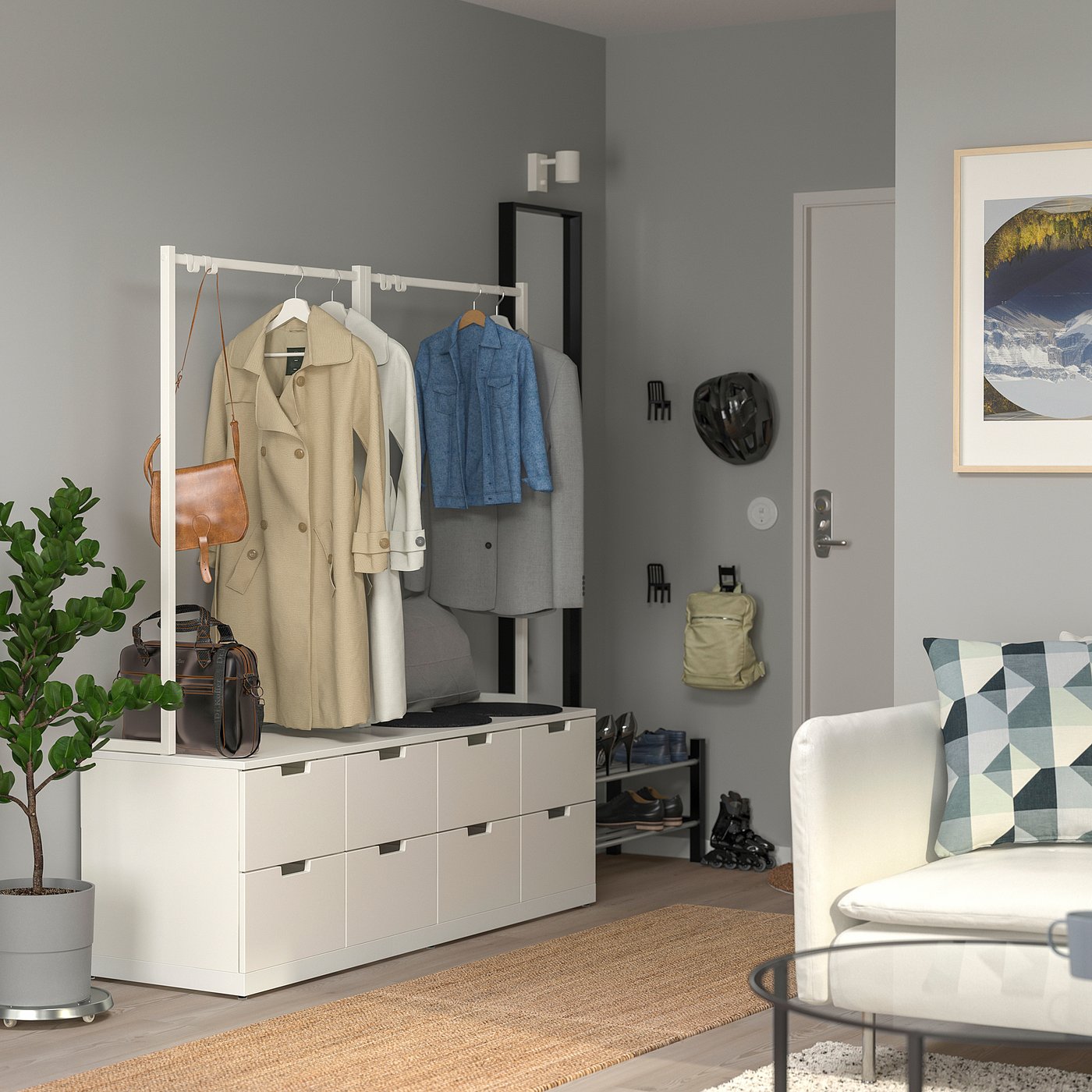 NORDLI ノールドリ チェスト（引き出し×8）, ホワイト, 160x169 cm - IKEA