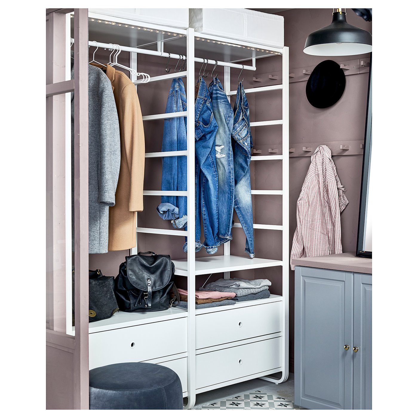 ELVARLI エルヴァーリ ワードローブコンビネーション, ホワイト