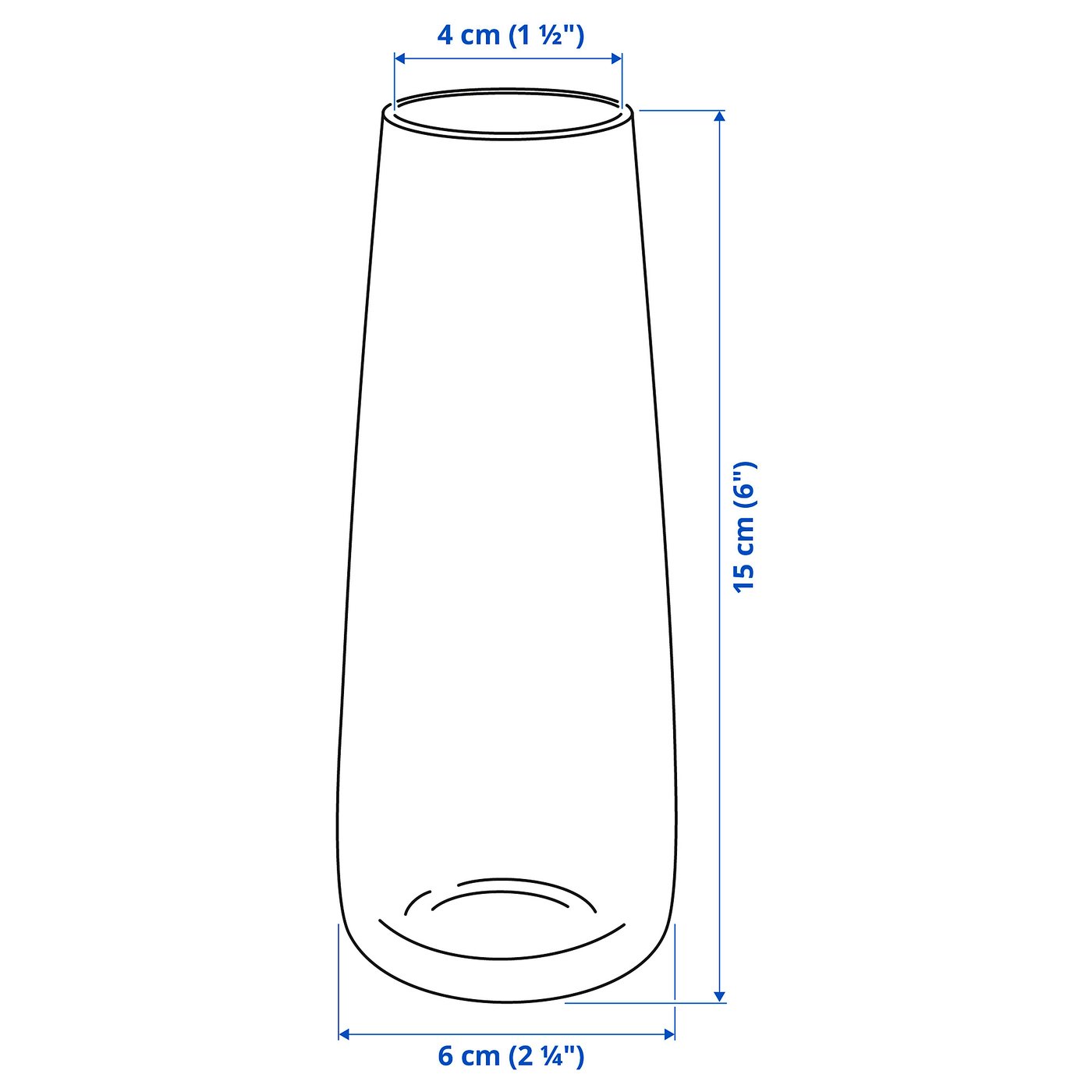 BERÄKNA ベレークナ 花瓶, クリアガラス, 15 cm - IKEA