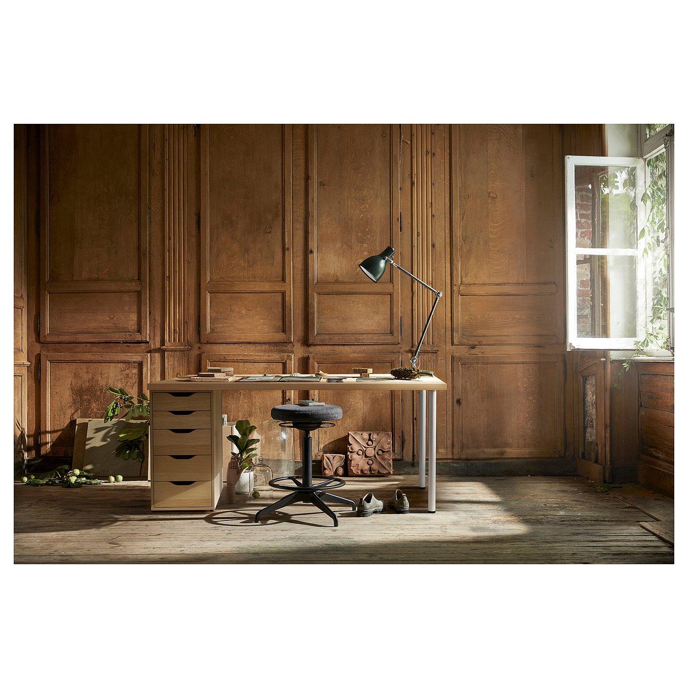 LAGKAPTEN ラグカプテン / ALEX アレクス デスク, ホワイトステイン