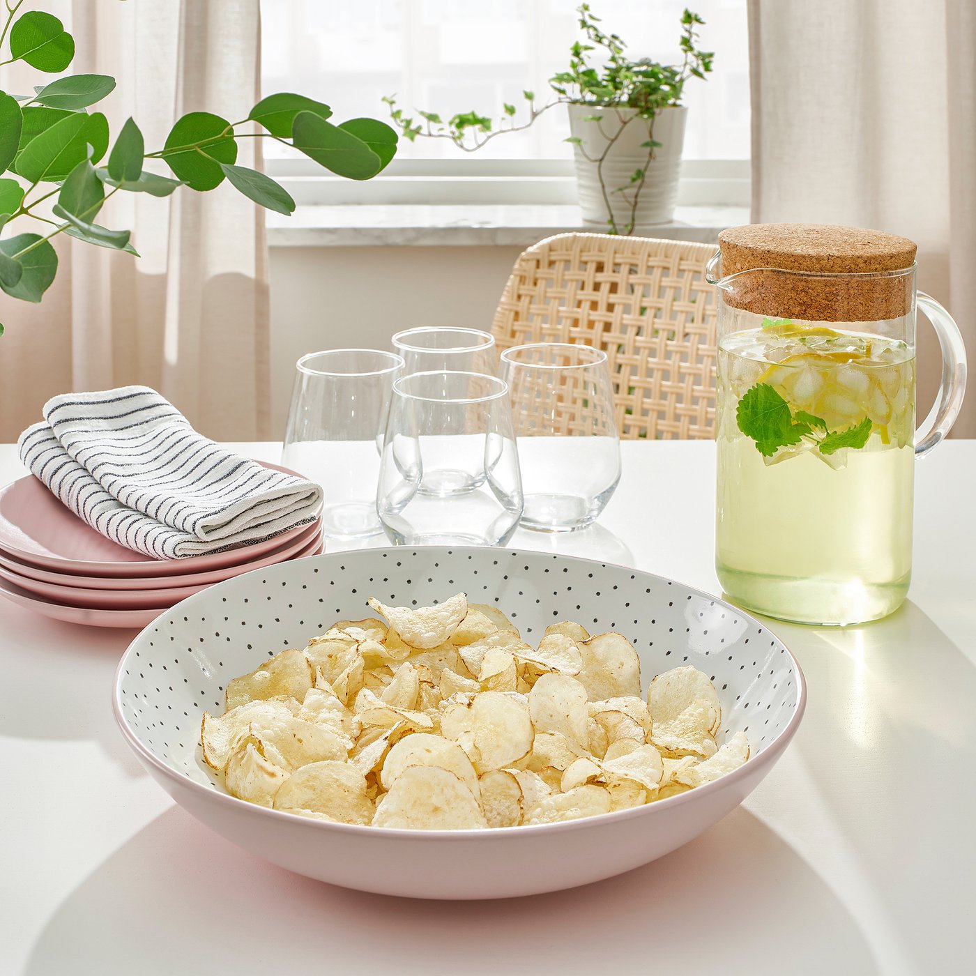 STENTICKA ステンティッカ サービングボウル, ピンク, 30 cm - IKEA